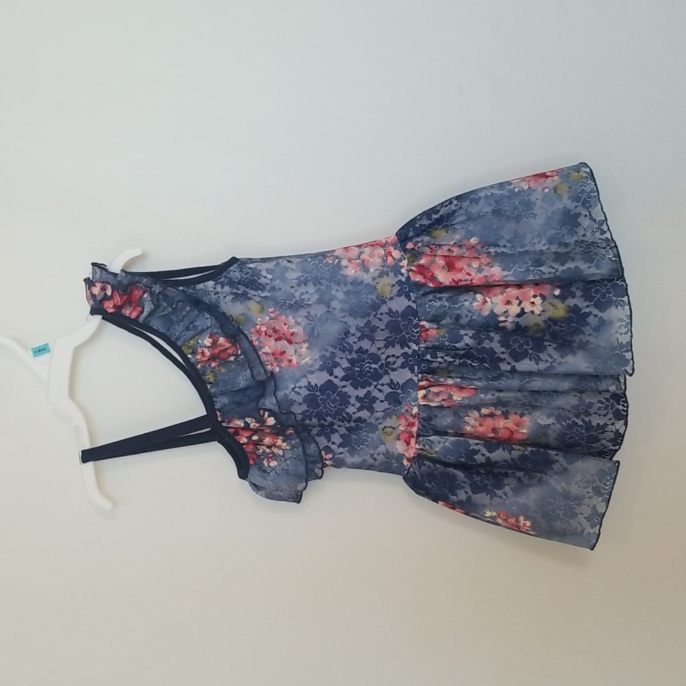 Dolls and Divas couture blue lace dress